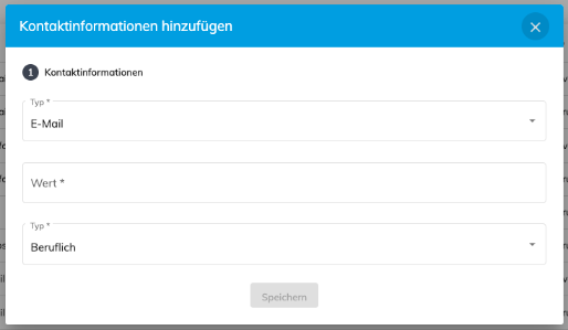 Kontaktinformationen hinzufügen