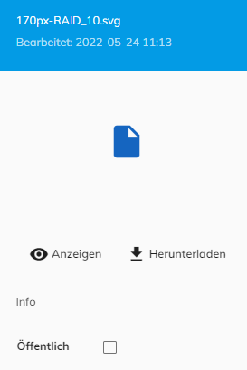 Datei öffentlich/privat stellen