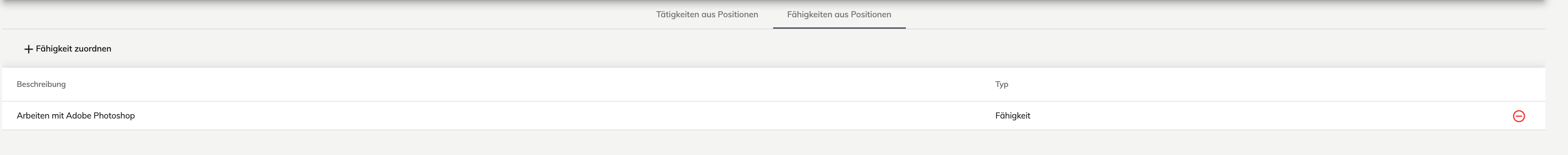 Fähigkeiten zuordnen