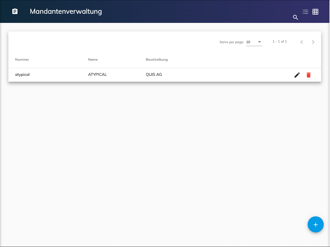 Mandanteneinstellungen