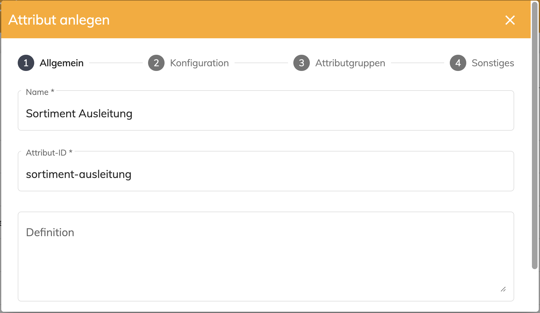 Name und Attribut-ID Beispiel