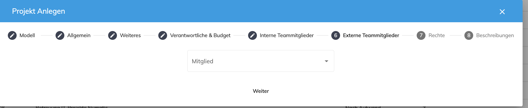 Erstellen Projekte