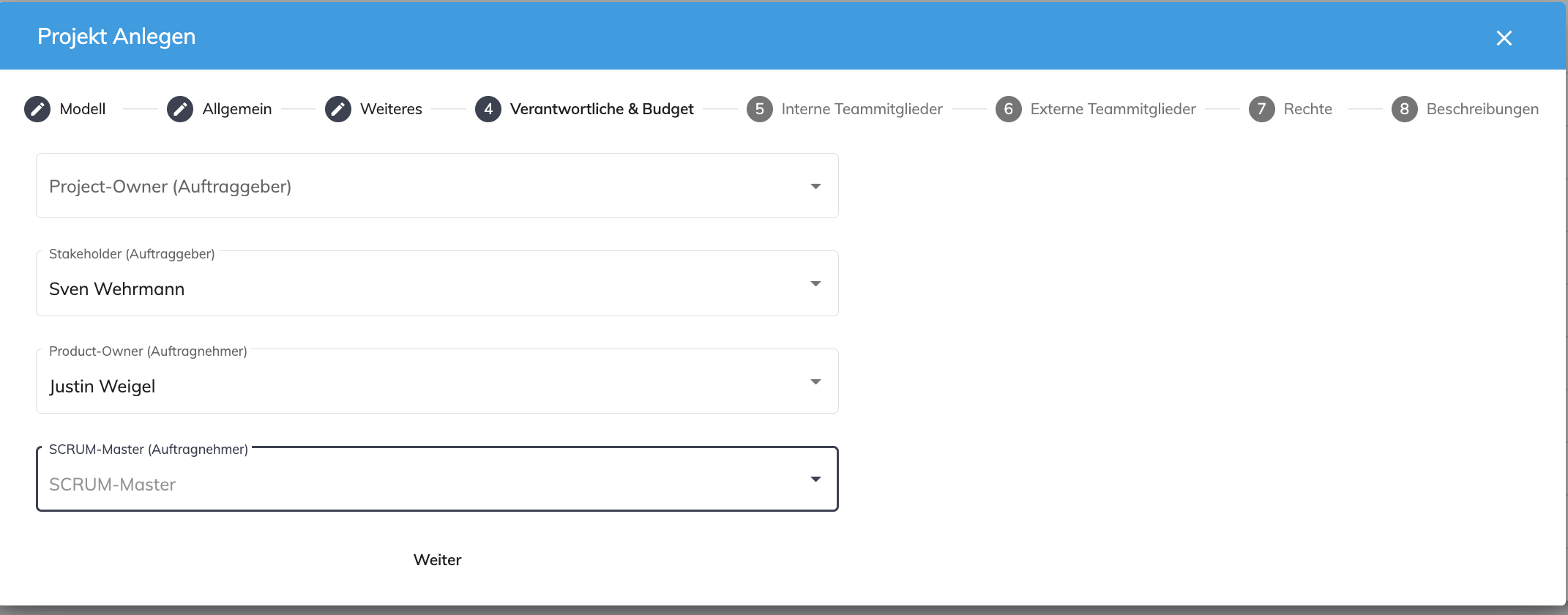 Erstellen Projekte