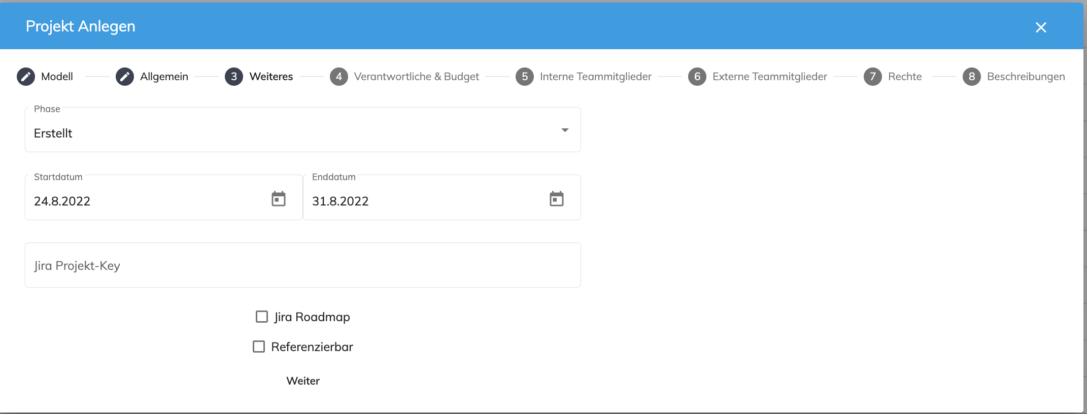 Erstellen Projekte