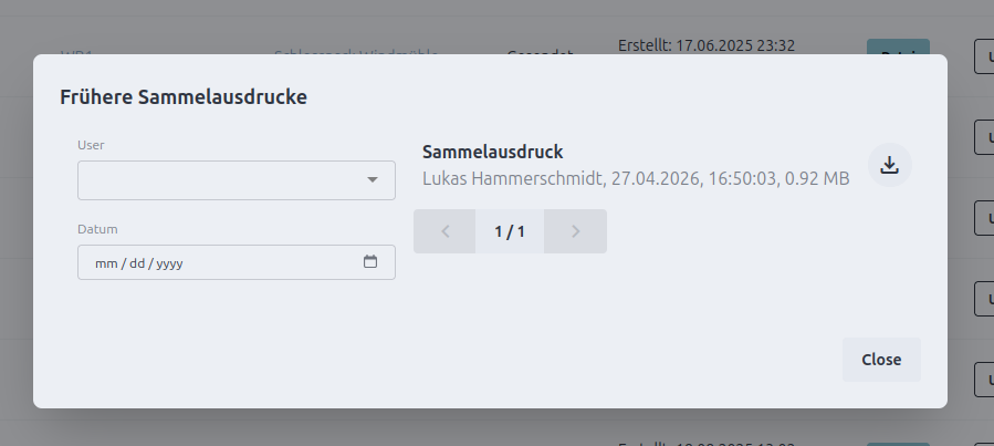 Sammeldruck-History